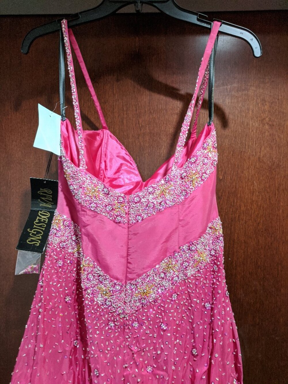 Riva Designs 6679 Size 10 Raspberry Pink Prom Dress - Picture 5 of 5